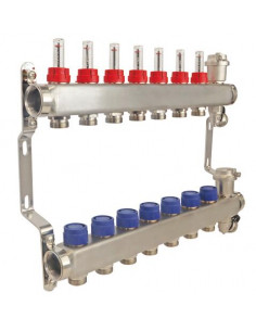 Ensemble collecteurs en inox 7 Sorties sans vanne 2233-07-26 2