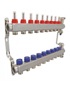 Ensemble collecteurs en inox 9 Sorties sans vanne 2233-09-26 2