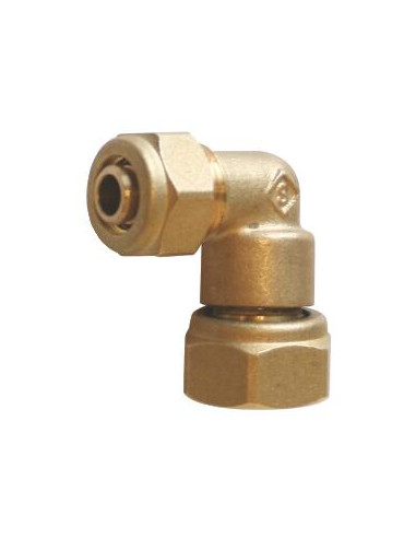 Raccord comp coudé écrouTourn PER 13x16-1 2 2765-16-15