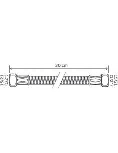 Flexible de raccordement sanitaire double femelle 300 FF1 2" 2985-02 2