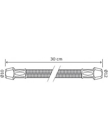 Flexible à 2 raccords bicône pour tube cuivre 300 Cu12Cu10 2985-09