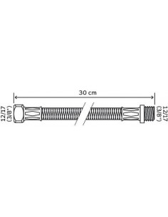 Flexible à 1 écrou tournant et 1 raccord mâle 300 M3 8"F3 8" 2985-16 2
