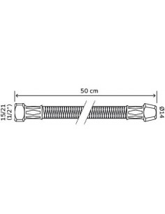 Flexible à 1 écrou tournant et 1 raccord bicône pour tube cuivre 500 F1 2"Cu14 2985-42 2