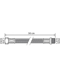 Flexible à 1 écrou tournant et 1 raccord mâle 300 M1 2"F1 2" 2985-57 2