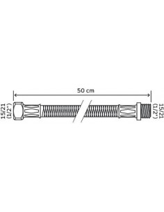 Flexible à 1 écrou tournant et 1 raccord mâle 500 M1 2"F1 2" 2985-58 2