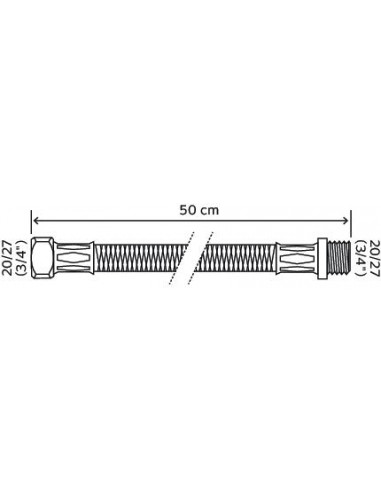 Flexible à 1 écrou tournant et 1 raccord mâle 500 M3 4"F3 4" 2985-61