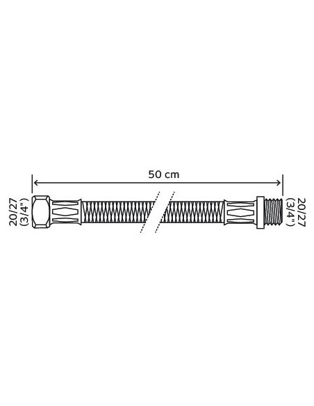 Flexible à 1 écrou tournant et 1 raccord mâle 500 M3 4"F3 4" 2985-61
