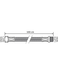 Flexible à 1 écrou tournant et 1 raccord mâle 1000 M1 2"F1 2" 2985-92 2