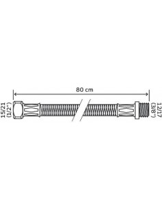 Flexible à 1 écrou tournant et 1 raccord mâle 800 M3 8"F1 2" 2985-96 2