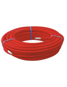 Tube multicouche pré-gainé rouge en Couronne diam 25 50M 301513701