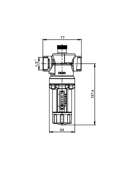 Régulateur de pression à cartouche double femelle DN15 3192-15