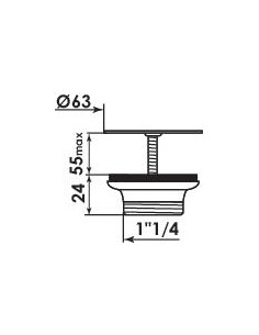 BONDE GRILLE 1''1 4 LAITON BIDET LAVABO 382-23 2