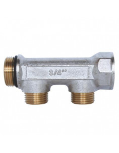 Collecteur de distribution laiton EASYLOCK Nu 2 Sorties 3 4" 4015-02-20 2