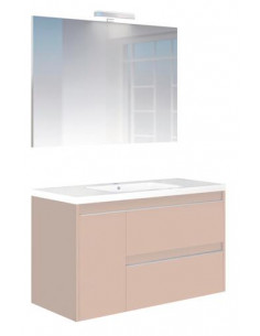 Meuble Complet Boston 80cm Rose poudré 401512035