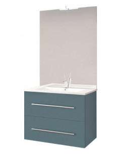 Meuble complet susp 80 cm NY Bleu Paon 401512051