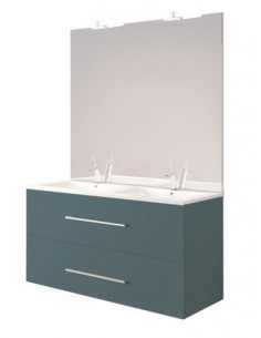 Meuble complet susp 120 cm NY Bleu Paon 401512053