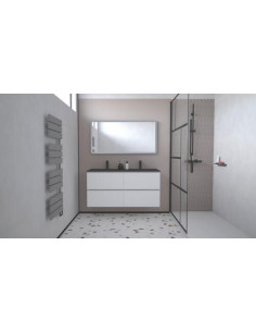 Mble OSLO 120 blanc mat 4 tir pl noir 402117508 2
