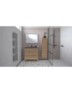 Meuble OSLO 80 bois 3 tiroirs pl an noir 402117511 2