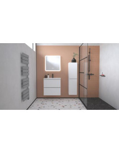 MBLE OSLO 60 2T BLANC MAT MIROIR ATHENES 402117515 2