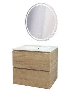 MEUBLE OSLO 60 2T BOIS MIROIR LOUXOR 402117516
