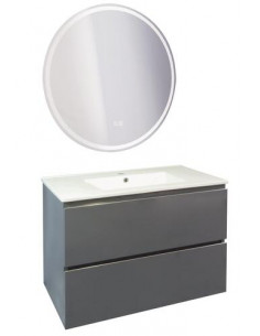 MBLE OSLO 80CM SUS 2T GRIS MIROIR LOUXOR 402117524
