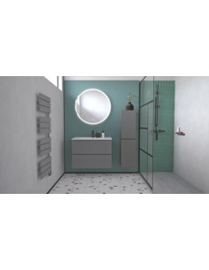 MBLE OSLO 80CM SUS 2T GRIS MIROIR LOUXOR 402117524 2