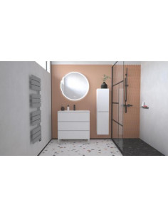 MBLE OSLO 80 3T BLANC MAT MIROIR LOUXOR 402117526 2