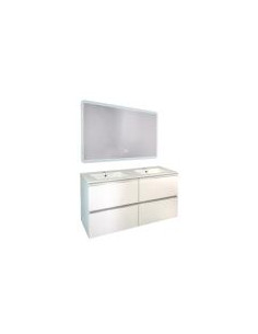 MEUBLE OSLO 120 4T BLANC MAT MIR ATHENES 402117534