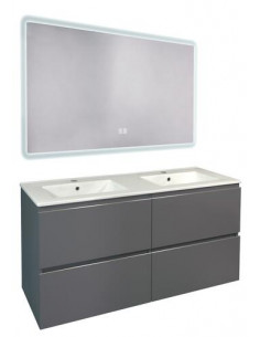 MEUBLE OSLO 120 4T GRIS MIROIR ATHENES 402117536