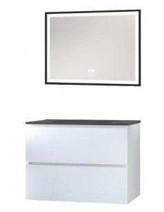 MBLE OSLO 80 PN 2T BLANC MAT MIRSEVILLE 402117544