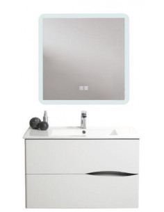 MEUBLE VELOURS 90 SUSP BLANC MIR ATHENES 402118504