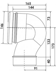 PIPE WC REGLABLE M.100 J.95 116 4046P 2