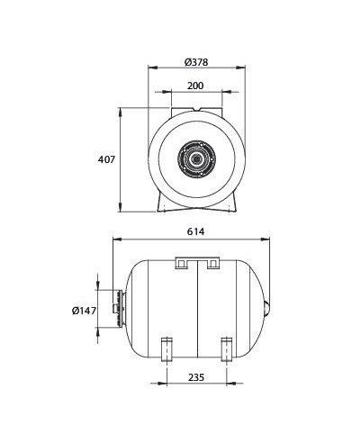 VASE HORIZ. S PIED EC-EF A VESSIE 50L 46-50