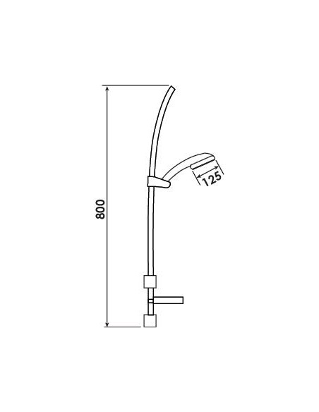 Ensemble Barre 3 jets Diam 100 mm chrome 467C
