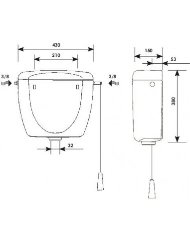 Réservoir haut simple volume Primo 08 501511002