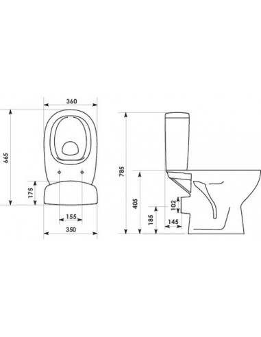 Pack WC au sol ss bride abattant fc 501512009
