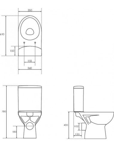 Pack wc Ss bride carrenné frein declip 501512018