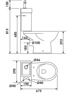 Pack WC sans bride 3 6L lave mains 501512019 2