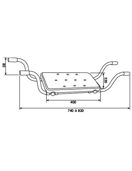 Siège de baignoire aluminium 504013026