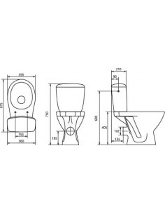 Pack WC Blanc 3 6L NF 5053 2