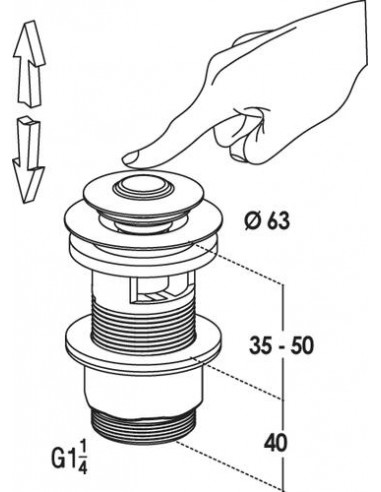 BONDE A COMMANDE A MAIN LAVABO 543-85