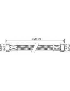 Flexible droit à écrous tournants L1000 FF3 4 5654-10 2