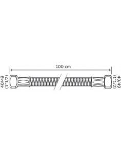 Flexible droit à écrous tournants L1000 FF 1 1 2 5657-10 2