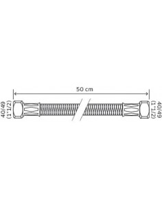 Flexible droit à écrous tournants L500 FF 1 1 2 5657-50 2