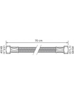 Flexible droit à écrous tournants L700 FF 1 1 2 5657-70 2