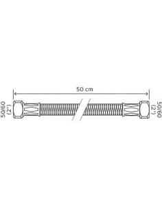 Flexible droit à écrous tournants L500 FF2'' 5658-50 2