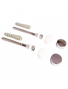 2 FIX. WC BIDET LAIT. NICKELE&2CABOCHONS 5835-20 2