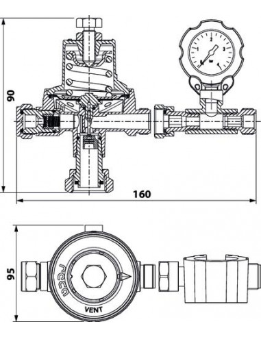 DETENDEUR PROPANE HTE PRESSION REGL VER. 5890