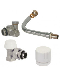 Pack de raccordement arrière avec robinet thermostatisable raccords à sertir PER diam 16 5943-9