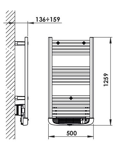 Séche-serviette elec soufflant 750w+1000 601512502